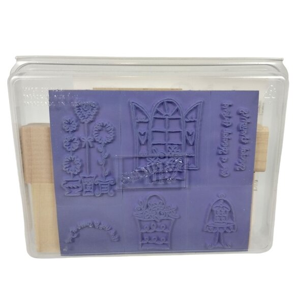 Stampin' Up Sweet of You 6 piece Wooden Unmounted Stamp Set 2004 - Picture 2 of 6